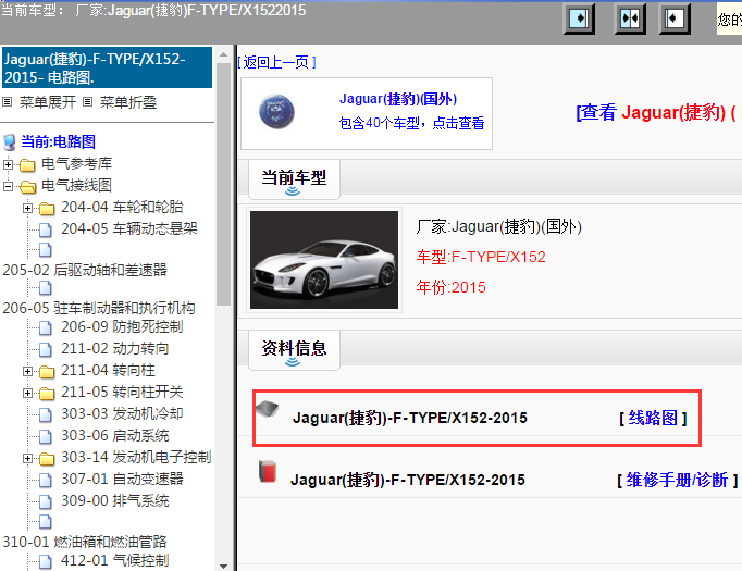 2015年Jaguar(捷豹)-F-TYPE/X152电路图