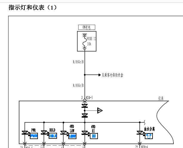 2008年江淮瑞风祥和仪表电路图