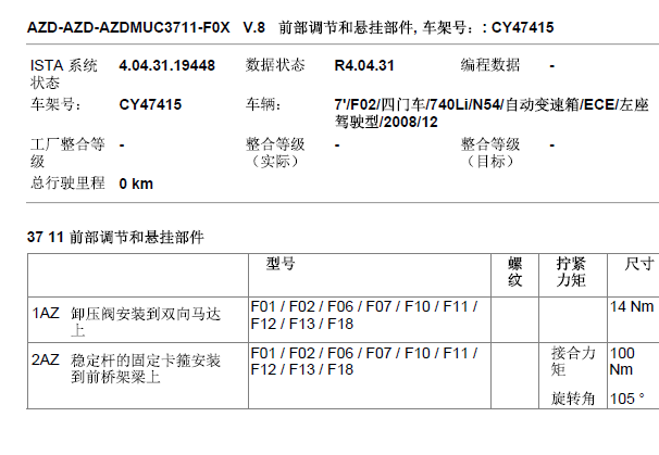 2008年宝马740Li悬挂维修手册