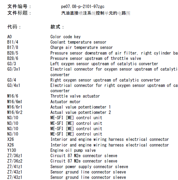 2014年奔驰G63  发动机电路图