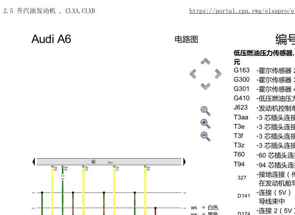 20115年奥迪A6L发动机电路图