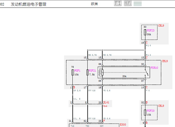 法拉利F430发动机电路图