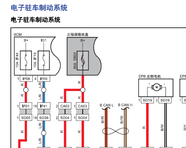 2018年猎豹CS9EV新能源车 电子驻车电路图