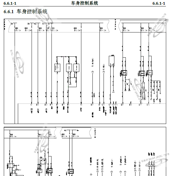 2018年长安X70A 车身控制电路图.