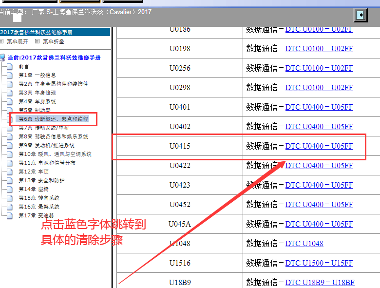 2017年雪佛兰科沃兹U0415故障码资料