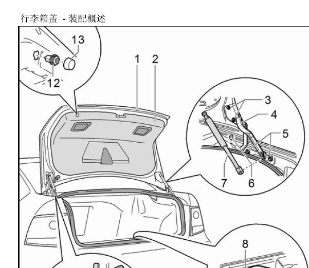 2008年大众帕萨特尾门锁维修手册