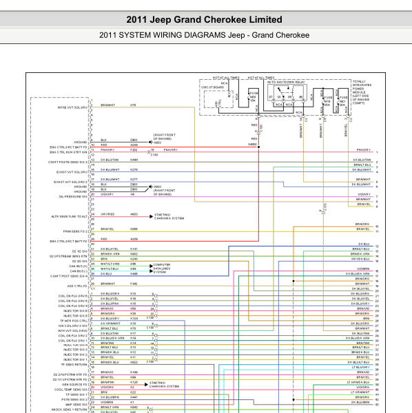2011年大切诺基发动机电路图