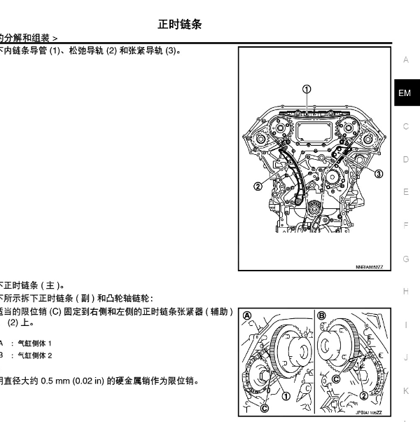 日产VQ38发动机正时