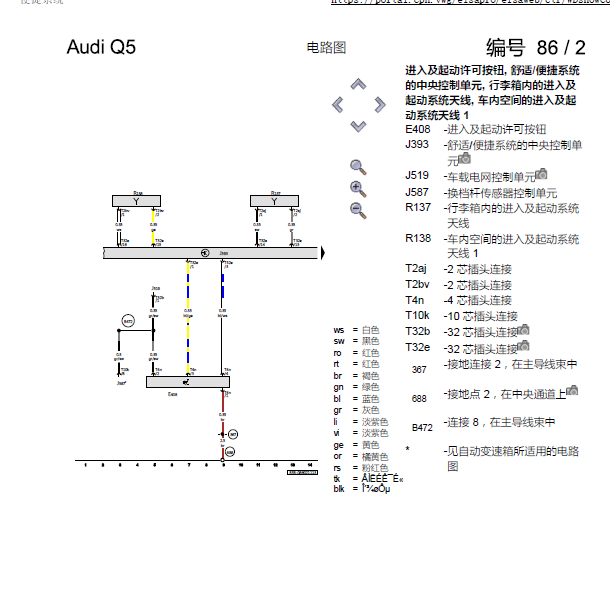 2015年奥迪Q5 J393电路图.
