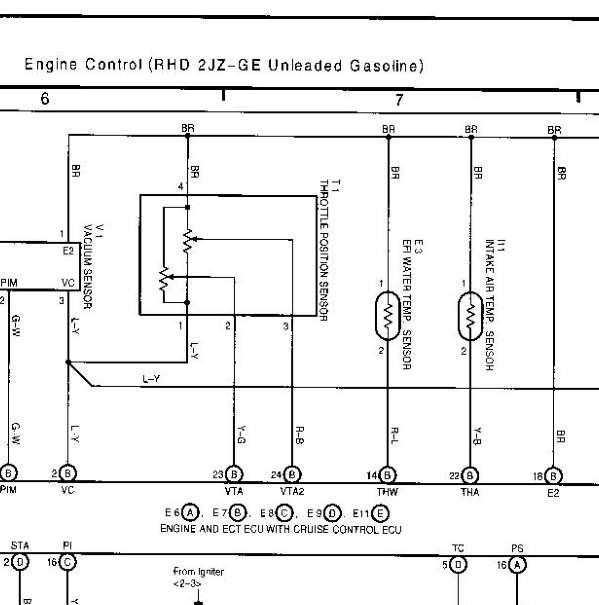 1997年皇冠2JZ-GE发动机电路图