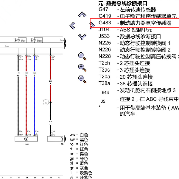 2020年大众捷达制动助力器真空传感器