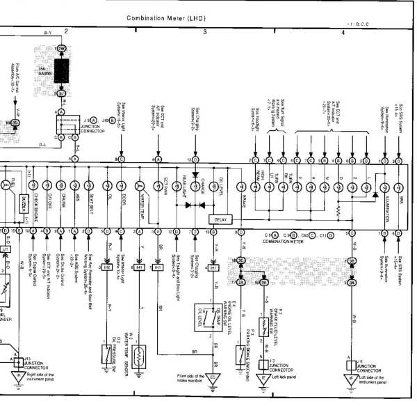 1997年皇冠仪表电路图