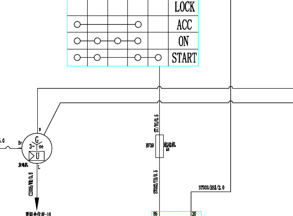 DAM15DL发动机起动电路图