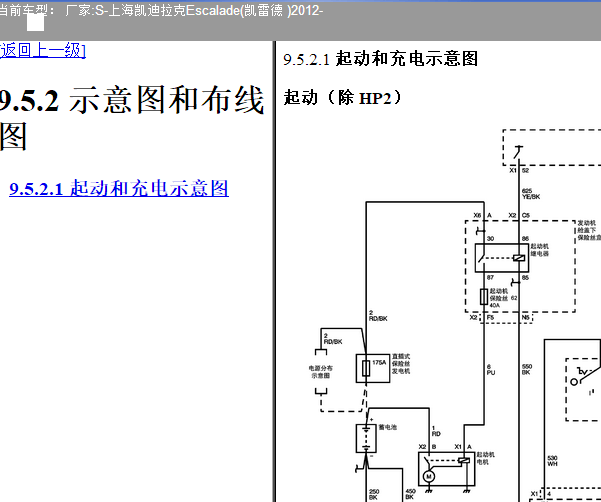 12年凯雷德启动系统电路图