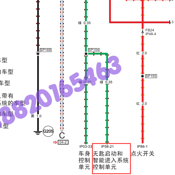 2017-2018年传奇GS7 无钥匙单元相关电路图