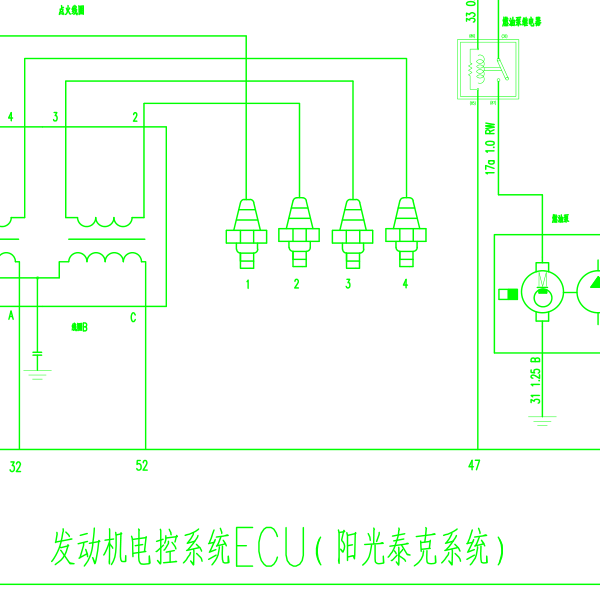 2006年力帆620发动机电脑线路图