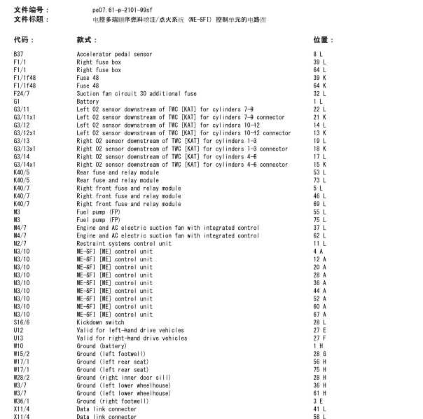 2002年奔驰S600点火线圈电路图