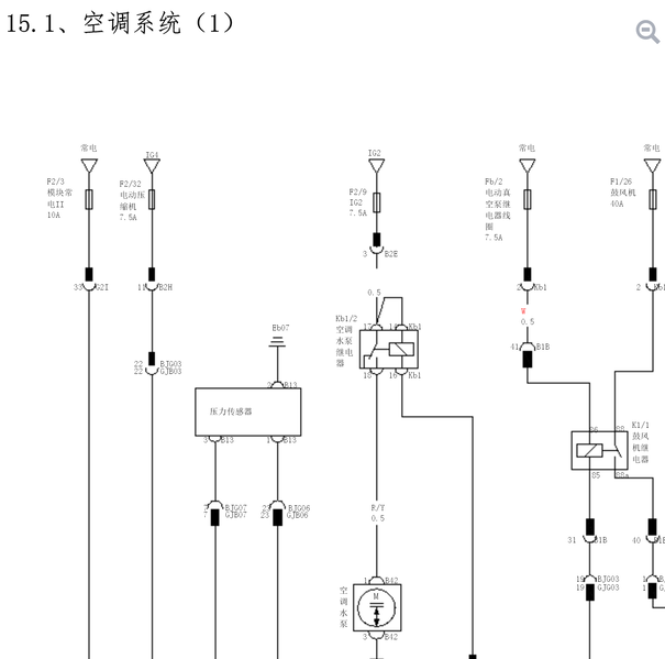 2018年比亚迪宋DM空调面板电路图