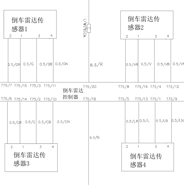 中华尊驰雷达电路图