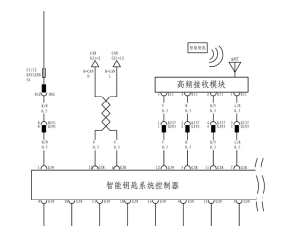 2010年比亚迪G3无钥匙电路图