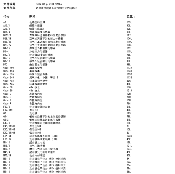 19年奔驰C260L发动机电路图