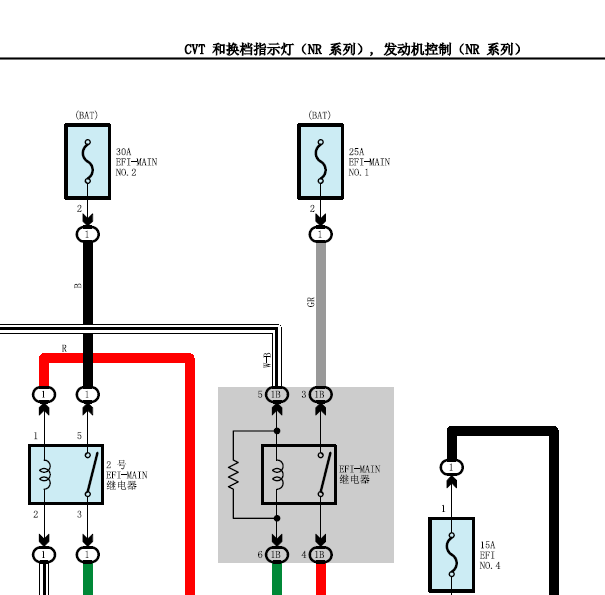 2019年丰田卡罗拉雷凌变速箱电路图.