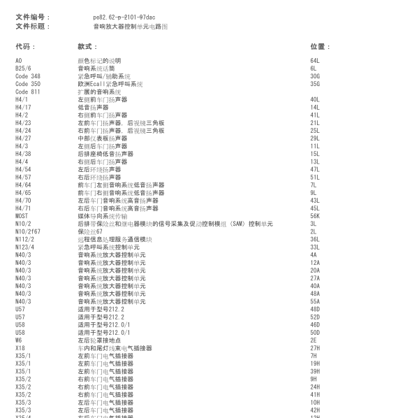 14年奔驰E260音响电路图