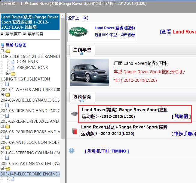 2012-2013年路虎揽胜运动版全车电路图