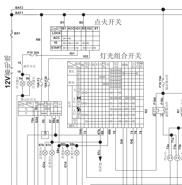 2010年顺达灯光电路图