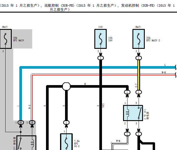 2010年丰田酷路泽发动机ABS和仪表电路图