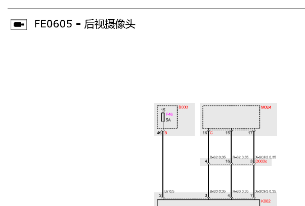 2014-2017年玛莎拉蒂总裁后摄像头电路图