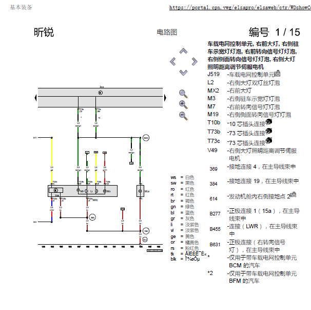 斯柯达昕锐灯光电路图