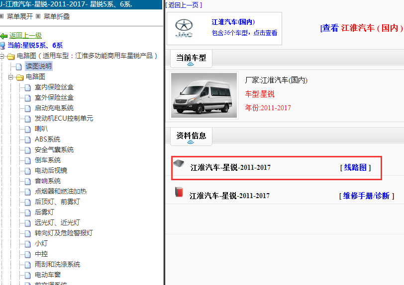 2011-2017年江淮星锐电路图