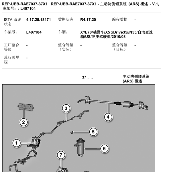 2010年宝马X5 ARS系统原厂维修资料