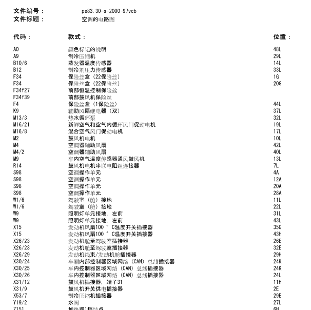 2011年奔驰唯雅诺空调线路图