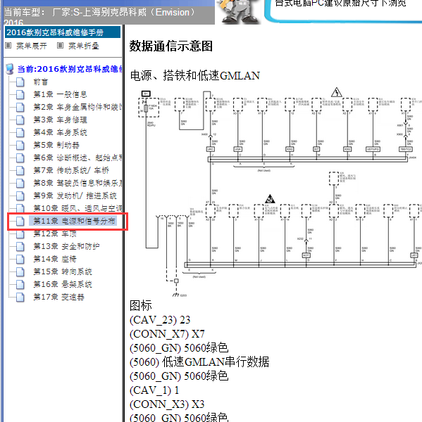 2016年昂科威通讯电路图