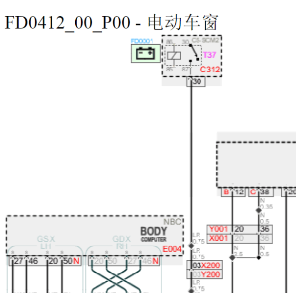 法拉利458车窗电路图