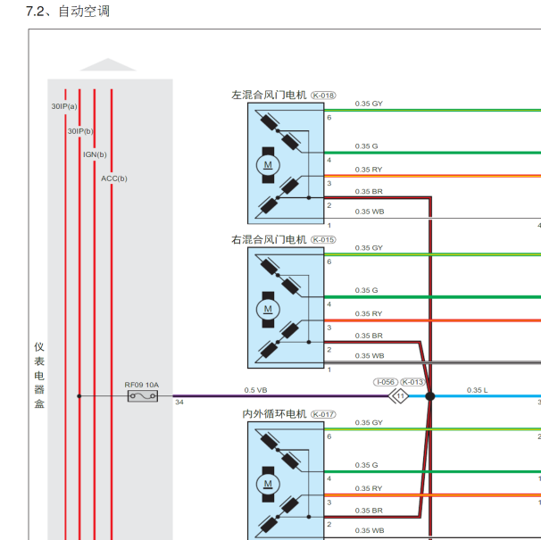 2018年奇瑞瑞虎8空调电路图