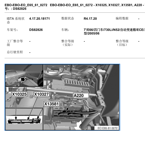 2005年宝马730LI安全网关模块相关资料