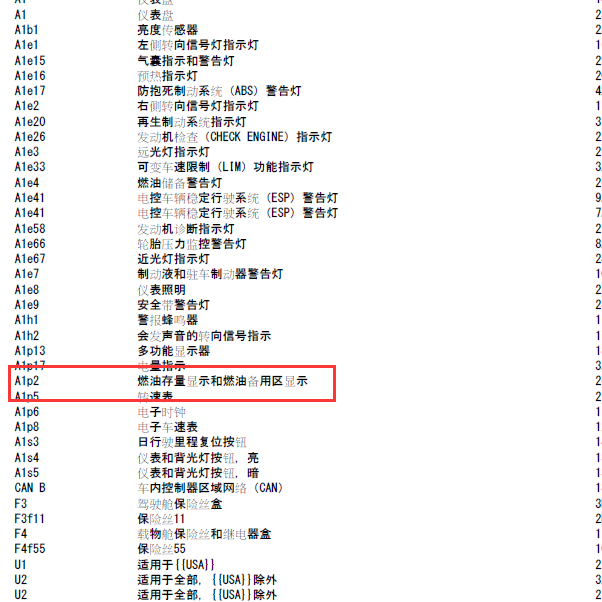 2007年奔驰ML350 燃油表电路图