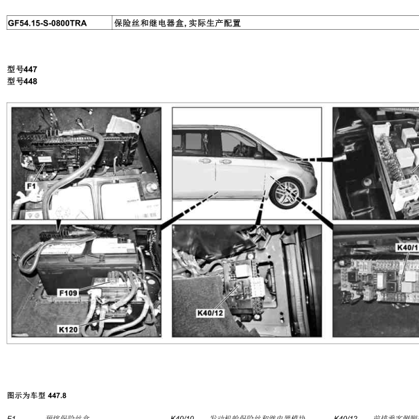 2016年奔驰v250保险丝盒分布图