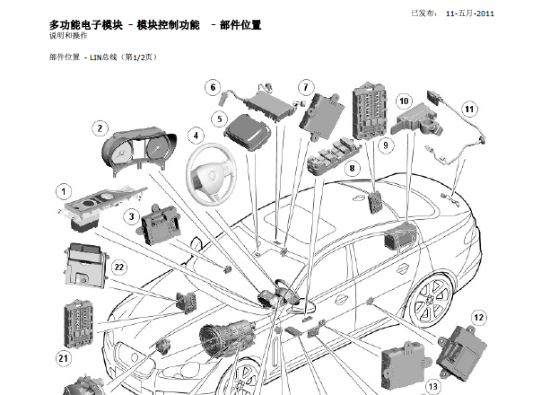 2013年捷豹XF元件位置资料