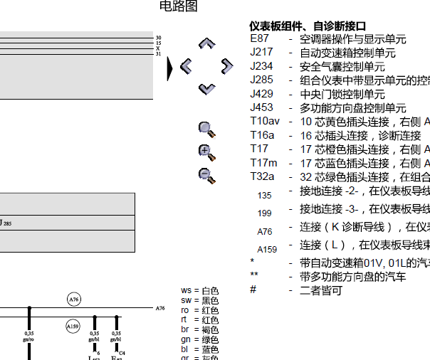 2002年奥迪A6诊断接口电路
