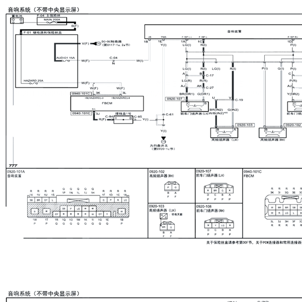 2019年马自达CX-5音响电路图