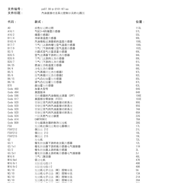 奔驰GLA200 270910发动机电路图