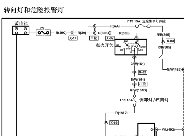 海马福仕达转向灯电路图