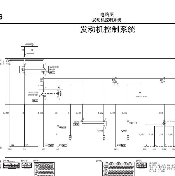 2019年三菱奕歌 发动机电路图