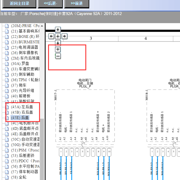 2011年卡宴尾门电路图