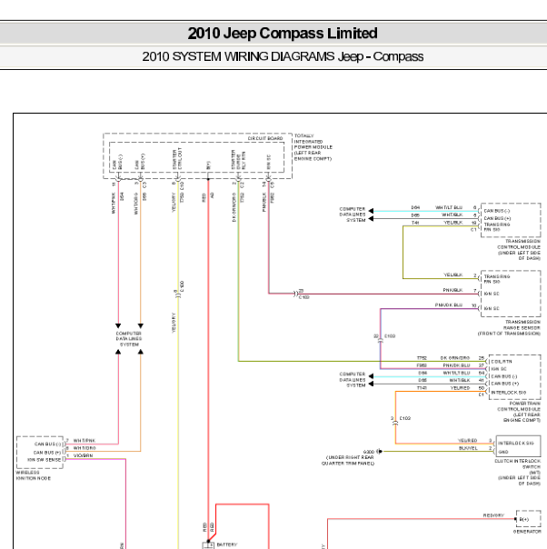 2010年进口指南者起动马达电路图