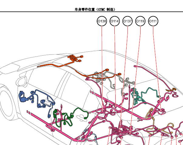 2019年丰田雷凌油箱压力传感器和蒸发箱压力传感器位置图